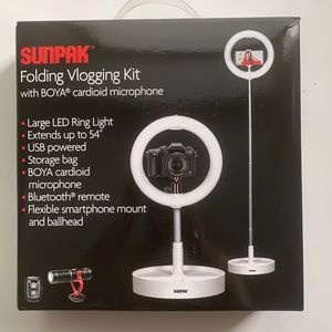 SunpakFoldingVloggingKitwithBoyaCardioid Micropho